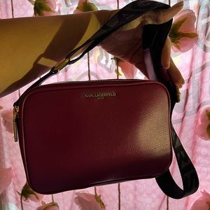 Karl Lagerfeld Dark Red Camera Bag